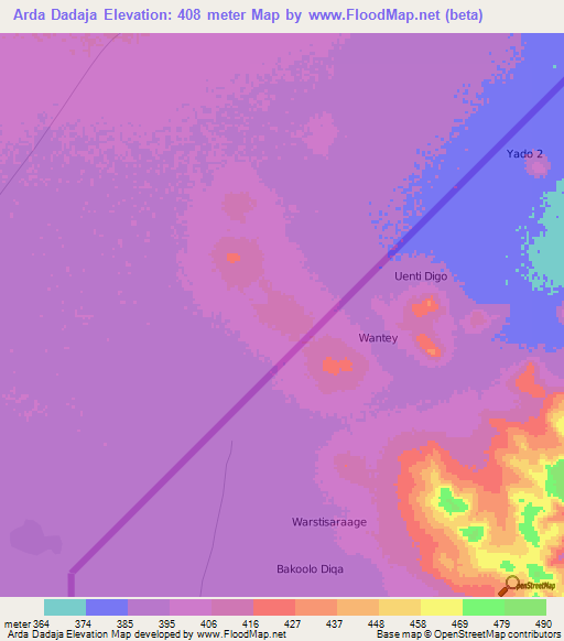 Arda Dadaja,Kenya Elevation Map