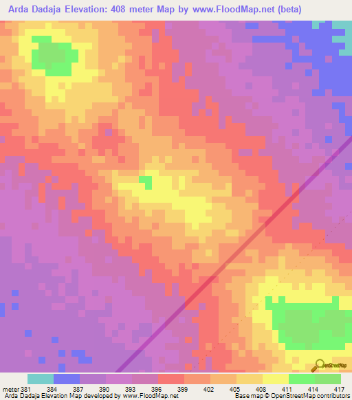 Arda Dadaja,Kenya Elevation Map