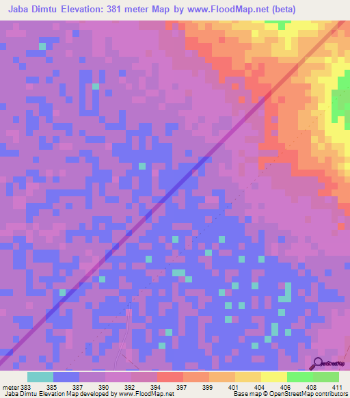 Jaba Dimtu,Kenya Elevation Map