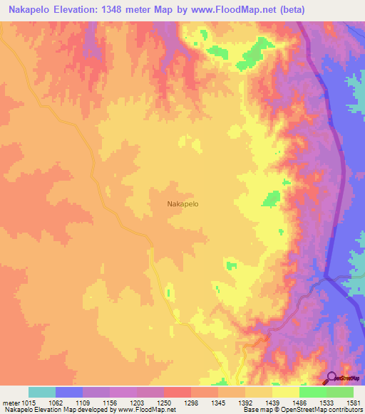 Nakapelo,Uganda Elevation Map