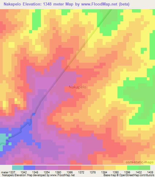 Nakapelo,Uganda Elevation Map