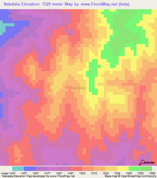 Nakalala,Uganda Elevation Map