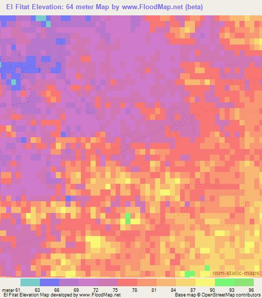 El Fitat,Egypt Elevation Map
