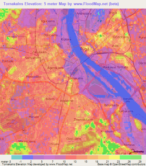 Tornakalns,Latvia Elevation Map