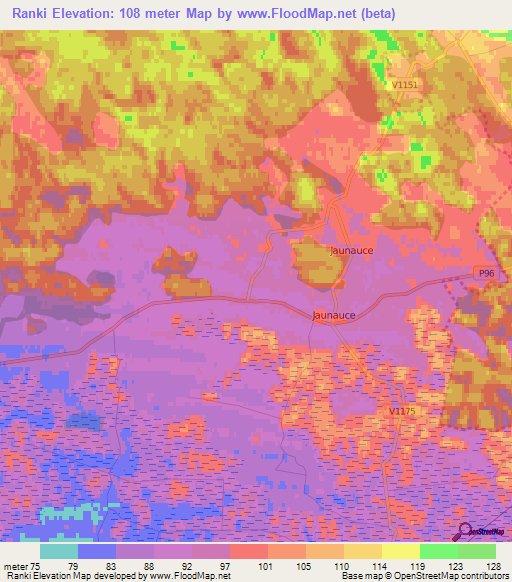 Ranki,Latvia Elevation Map