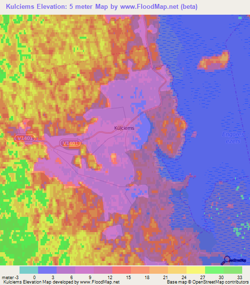 Kulciems,Latvia Elevation Map