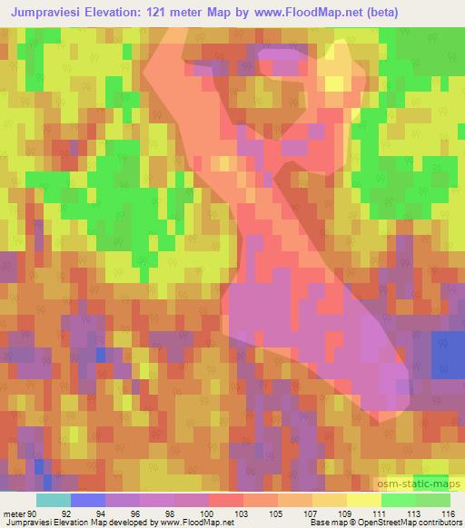 Jumpraviesi,Latvia Elevation Map