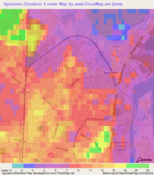 Ilguciems,Latvia Elevation Map