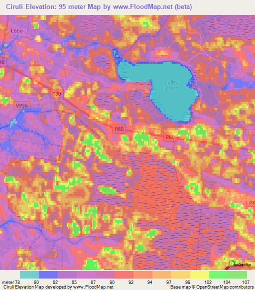 Ciruli,Latvia Elevation Map