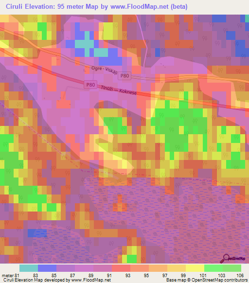Ciruli,Latvia Elevation Map