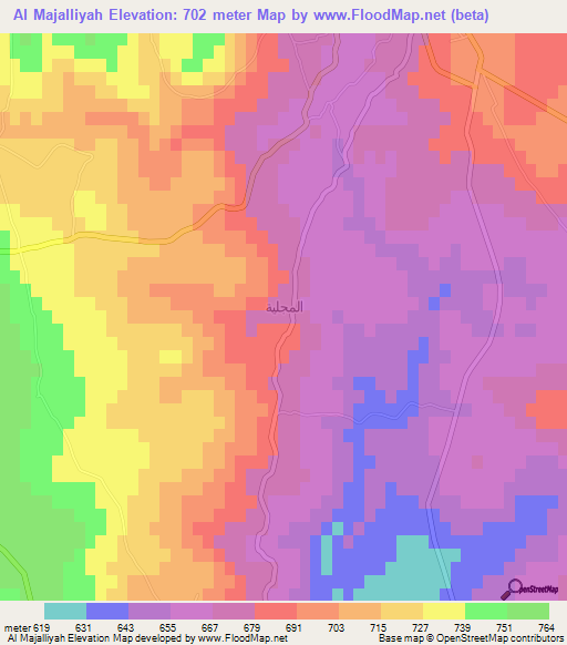 Al Majalliyah,Syria Elevation Map