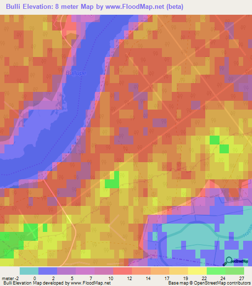 Bulli,Latvia Elevation Map