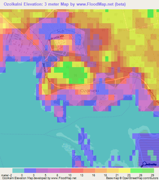 Ozolkalni,Latvia Elevation Map