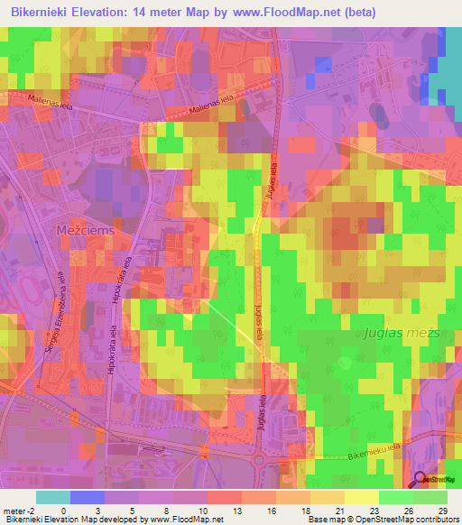 Bikernieki,Latvia Elevation Map