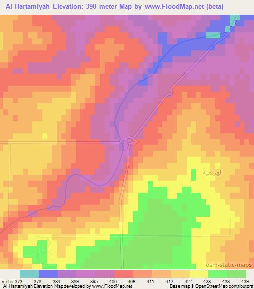 Al Hartamiyah,Syria Elevation Map