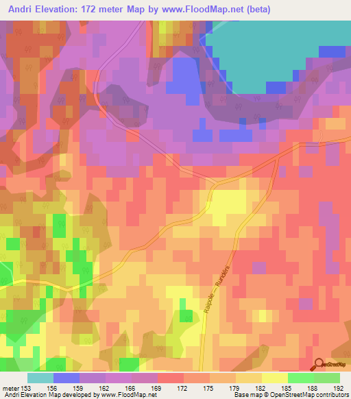 Andri,Latvia Elevation Map