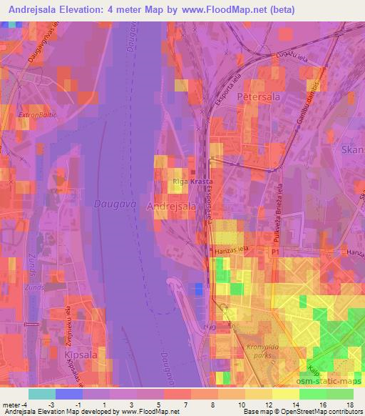Andrejsala,Latvia Elevation Map