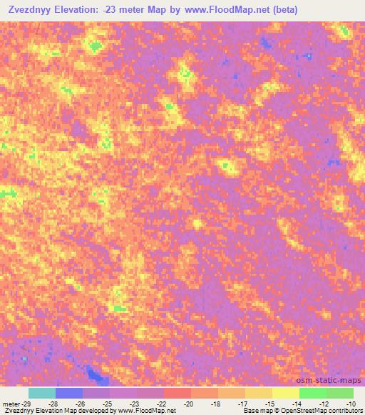 Zvezdnyy,Russia Elevation Map