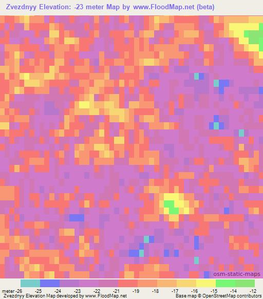 Zvezdnyy,Russia Elevation Map