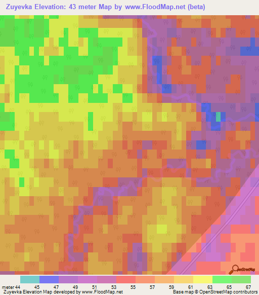 Zuyevka,Russia Elevation Map