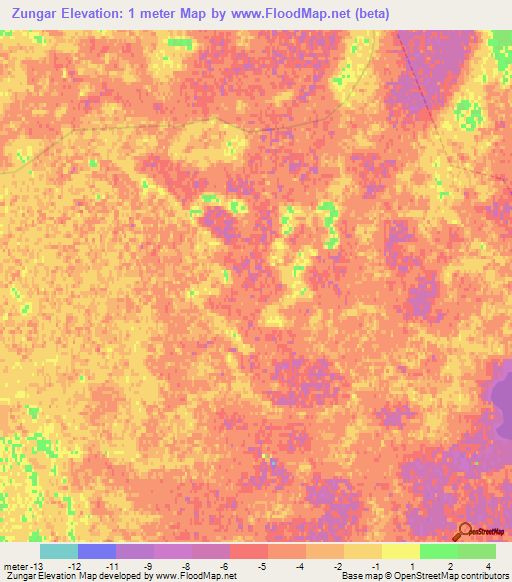 Zungar,Russia Elevation Map