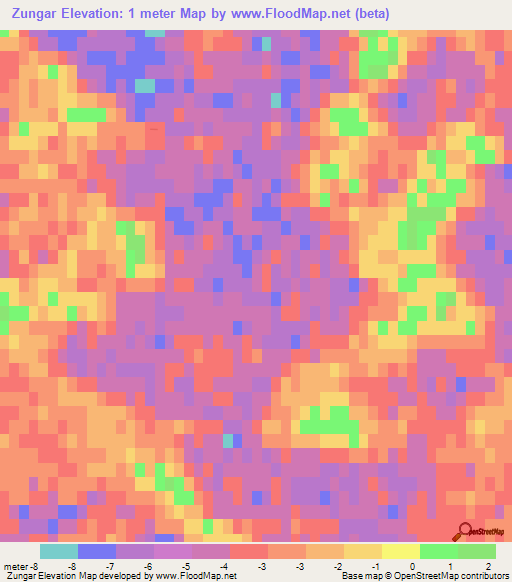 Zungar,Russia Elevation Map