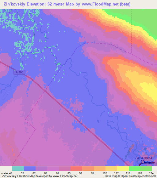 Zin'kovskiy,Russia Elevation Map
