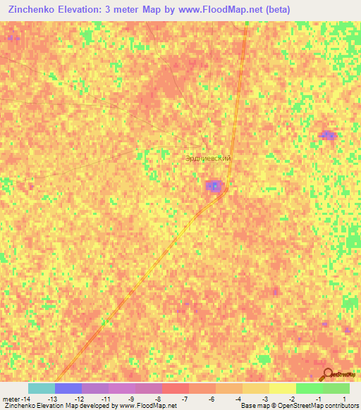 Zinchenko,Russia Elevation Map