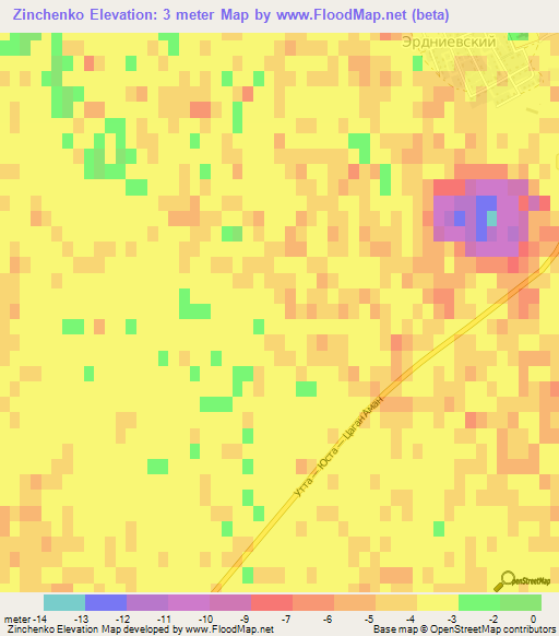 Zinchenko,Russia Elevation Map