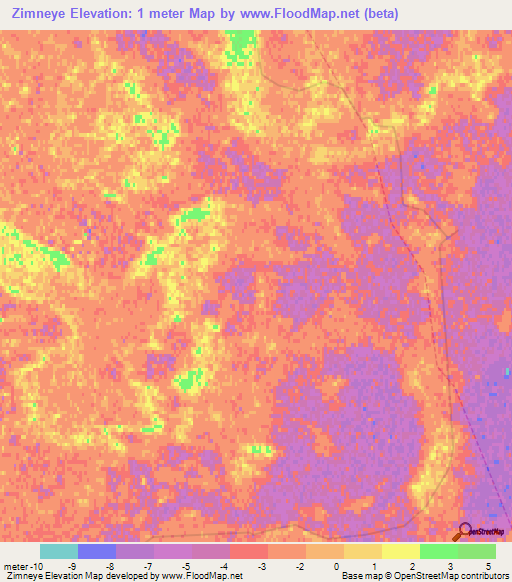 Zimneye,Russia Elevation Map