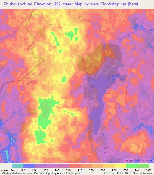 Zhukovshchina,Russia Elevation Map