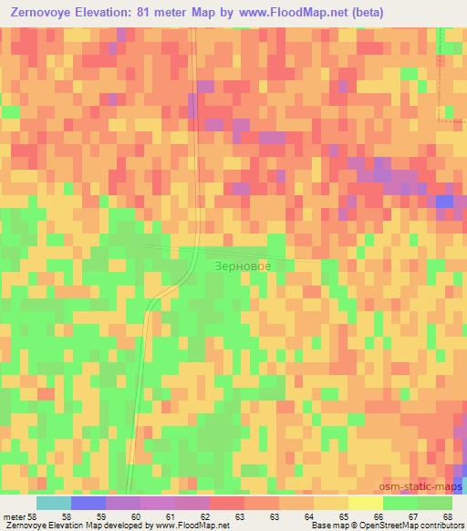 Zernovoye,Russia Elevation Map
