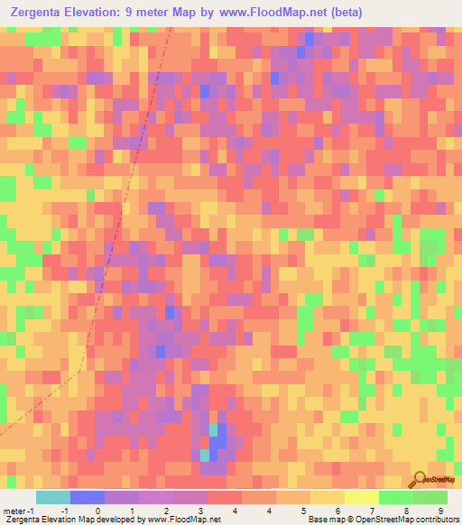 Zergenta,Russia Elevation Map