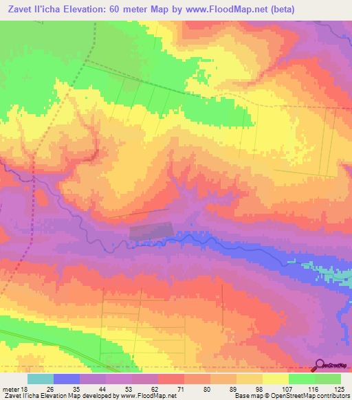 Zavet Il'icha,Russia Elevation Map