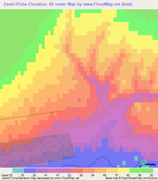 Zavet Il'icha,Russia Elevation Map