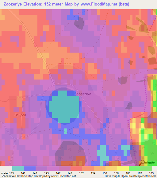Zaozer'ye,Russia Elevation Map