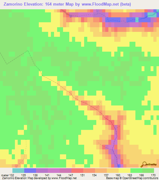 Zamorino,Russia Elevation Map