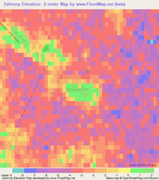 Zalivnoy,Russia Elevation Map