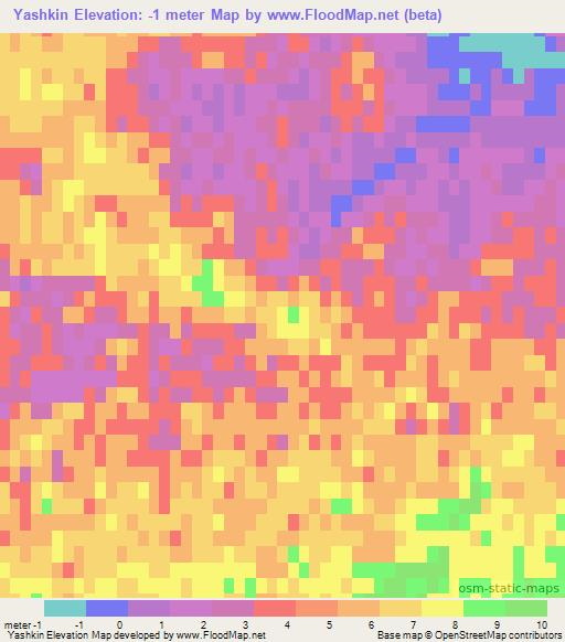 Yashkin,Russia Elevation Map