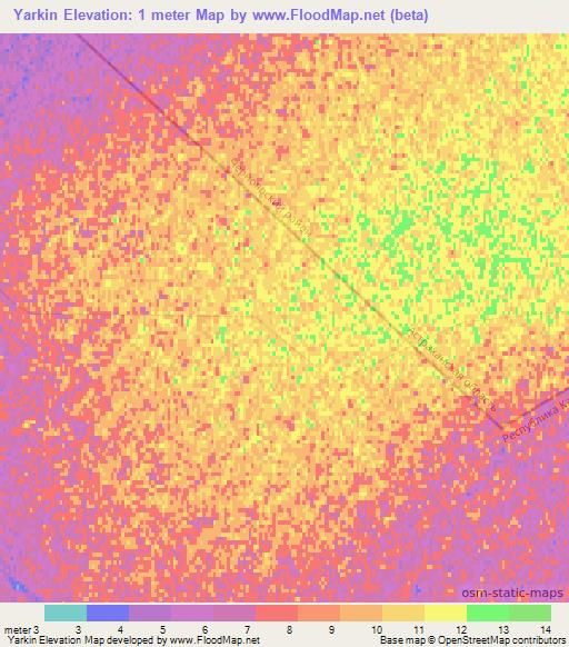 Yarkin,Russia Elevation Map