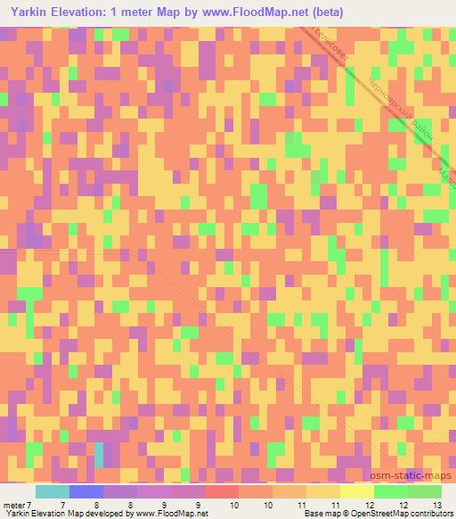 Yarkin,Russia Elevation Map