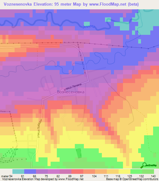 Voznesenovka,Russia Elevation Map
