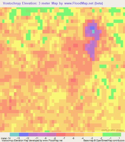 Vostochnyy,Russia Elevation Map