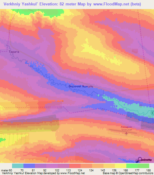 Verkhniy Yashkul',Russia Elevation Map