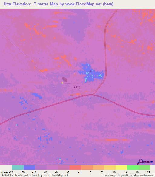 Utta,Russia Elevation Map