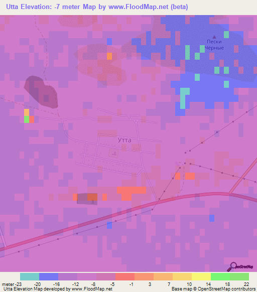 Utta,Russia Elevation Map