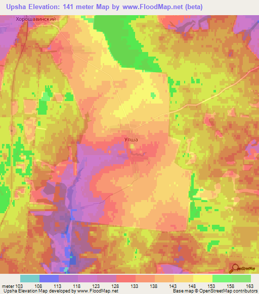 Upsha,Russia Elevation Map