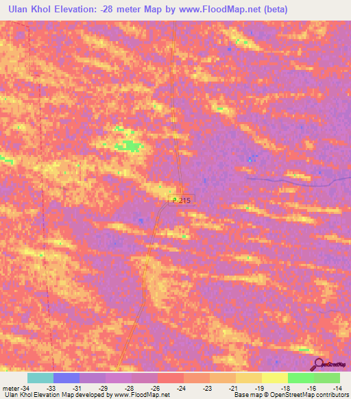 Ulan Khol,Russia Elevation Map