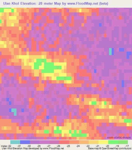 Ulan Khol,Russia Elevation Map