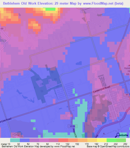 Bethlehem Old Work,U.S. Virgin Islands Elevation Map